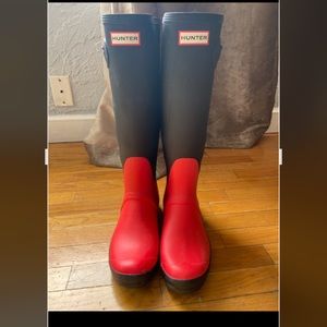 Red and Black Hunter Boots